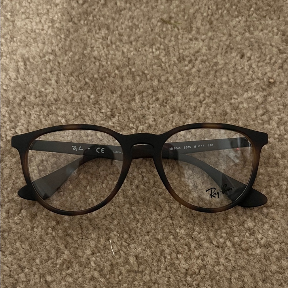 Unisex Ray-Ban Black and Brown Frame Glasses